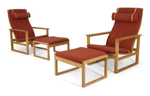 
	
		Borge Mogensen (1914-1972) for Fredericia Stolefabrik, 
		 
		Pair of model '2254'...