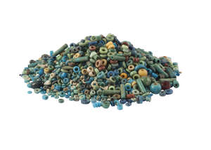 
	
		A large group of small Egyptian glazed composition and glass beads (a quantity)
		 
		