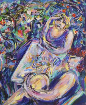 
	
		Fionna Carlisle, 
		British b.1954- 
		 
		"How Can This Be" a self-portrait of the...