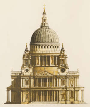 
	
		Andrew Ingamells, British b. 1956- St. Paul's Cathedral & Temple Bar; etchings in...
