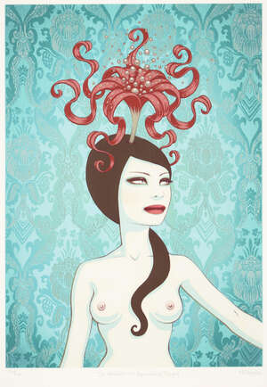 Tara McPherson,
American b. 1976-
The idealization of Asymmetrical Thought;
screenprint in...