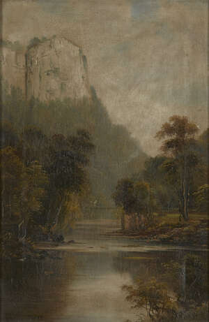 
	
		J R Miller, 
		Scottish exh 1880-1912- 
		 
		Continental townscape with a canal and...