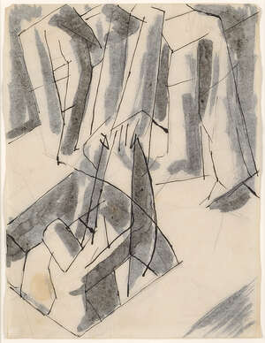 
	
		David Bomberg, 
		British 1890-1957- 
		Ghetto Theatre, 1919; 
		ink and wash, 26.5 x...