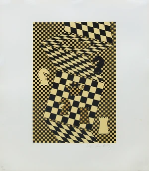 Victor Vasarely,&nbsp;Hungarian/French 1906-1997,&nbsp;L'Echiquier, Plate 2 from Descartes: Discourse de...