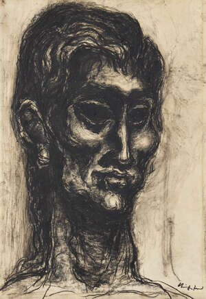 
	
		John Christoforou, 
		British/Greek 1921-2014 - 
		 
		Head of a Man; 
		 
		
