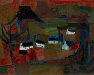 
	
		Anna Verschoyle, 
		South African 1920-1972 - 
		 
		The Road to Koo, 1964; 
		 
		oil...