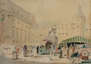 
	
		RTO WITHDRAWN Sir Hugh Casson PRA, 
		British 1910-1999 - 
		The Market Place,...