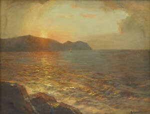 
	
		Albert Julius Olsson NEAC RA RBA HRMS ROI, 
		 
		British 1864-1942- 
		 
		Seascapes...