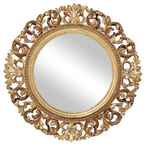 
	
		Six Florentine style giltwood mirrors, 20th century, each with a carved foliate surround,...
