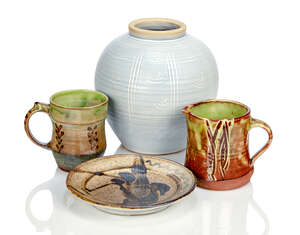 
	
		Winchcombe Pottery (British), an early jug 
		c. 1935, impressed pottery seal 
		An...