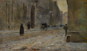 
	
		Lionel-Noël Royer,  
		
		French 1852-1926- 
		 
		 
		 
		Scène de rue;...