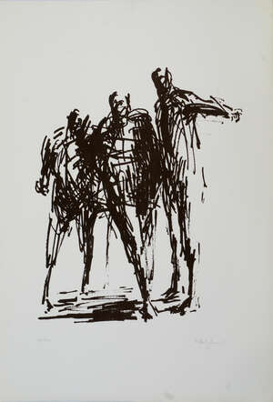 
	
		Oliffe Richmond, 
		Australian 1919-1977- 
		 
		Standing Group, 1966; 
		 
		