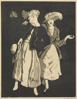 
	
		Dame Laura Knight DBE RA RWS, 
		British 1877-1970-
		 
		Bank Holiday;
		 
		