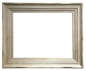 
	
		An English Stripped and White Painted Lawrence Frame, early/mid 19th century, with...