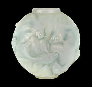 
	
		René Lalique (1860-1945), an opalescent and cased glass vase
		'Formose' No.934,...