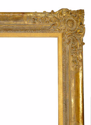 
	
		A Carved and Gilded Regence Style Frame, late 20th century, with plain slip, cushioned...