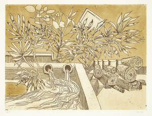 
	
		Nikos Hadjikyriakos-Ghikas, 
		Greek 1906-1994-
		 
		Cistern, 1975;
		 
		etching in...