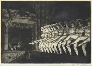 
	
		Dame Laura Knight DBE RA RWS, 
		British 1877-1970- 
		 
		A Chorus, 1923; 
		 
		