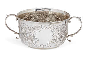 
	
		A Victorian silver porringer, London, c.1895, Edwin Charles Purdie, of circular form with...