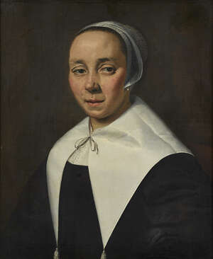 
	
		Circle of Frans Hals, 
		 
		Dutch 1582/3-1666; 
		 
		Portrait of a young woman, seated...