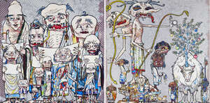 
	
		Takashi Murakami, 
		Japanese b.1962- 
		 
		12 Arhats and Assignation of a Spirit,...