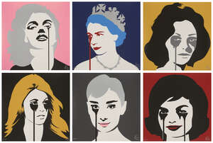 
	
		Pure Evil, 
		British b.1968-
		 
		Box Set 1, 2017;
		 
		six screenprints in colours...