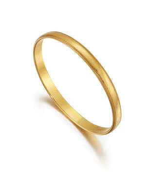 A 22ct. gold bangle, inner circumference 5.8cm, London hallmarks, 1993, approximate weight, 33.9g