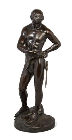 
	
		Julius Paul Schmidt-Felling, (1835-1930) 
		Gladiator 
		Signed 
		Bronze
		57cm...