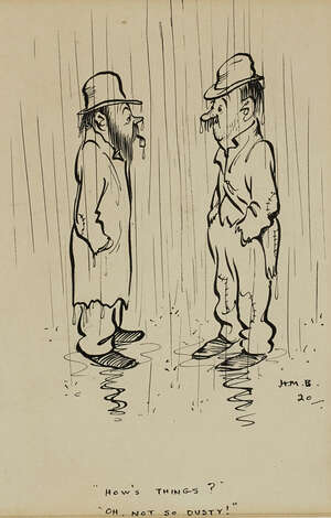 
	
		Henry Mayo Bateman,
		British 1887-1970-
		 
		Hows Things?;
		 
		pen and ink,...