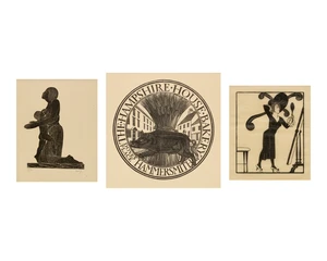 Eric Gill ARA ROI,&nbsp;British 1882-1940,&nbsp;The Convert, 1925; Hog and Wheatsheaf, 1915; Dress, 1920;&nbsp;3 wood...