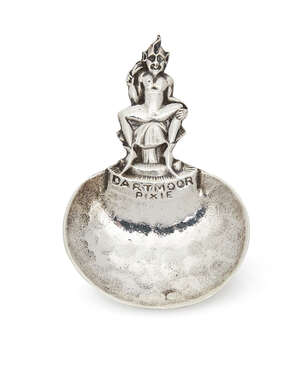 
	
		Bernard Instone, a silver 'Dartmouth pixie' caddy spoon 
		Mark of Bernard Instone,...