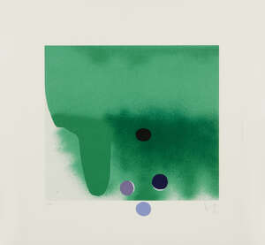 
	
		Victor Pasmore CH CBE,
		British 1908-1988- 
		 
		Green Darkness, 1986;
		 
		