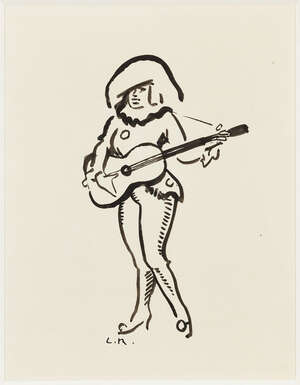 
	
		Ludovic-Rodo Pissarro, 
		
		French 1878  1952- 
		 
		 
		Jester with a guitar;...