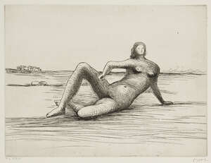 
	
		Henry Moore OM CH FBA,
		British 1898-1986-
		 
		Reclining Figure 4 [Cramer 475],...
