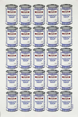 
	
		Banksy, 
		British b.1974- 
		 
		Tesco Tomato Soup, 2006; 
		 
		offset lithograph...