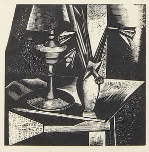 
	
		Paul Nash,
		British 1889-1946-
		 
		Still Life No. 1, 1924;
		 
		woodcut on wove,...