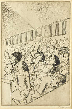 
	
		Dame Laura Knight DBE RA RWS, 
		British 1877-1970- 
		 
		Circus Audience; 
		etching...