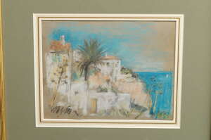 
	
		Hercules Brabazon Brabazon, 
		British 1821-1906-
		 
		On the Riviera;
		 
		black...
