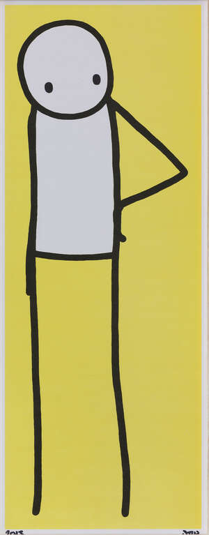 
	
		Stik,
		British b.1979-
		 
		Sassy: Blue, Red and Yellow, 2013;
		 
		three offset...