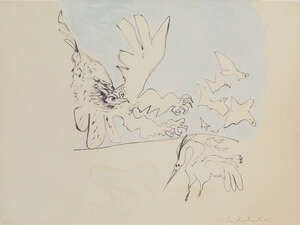 
	
		Ceri Richards CBE,
		British 1903-1971-
		 
		Over Sir John's Hill, 1965;
		 
		