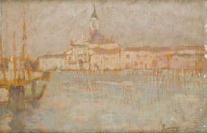 
	
		Cesare Laurenti, 
		 
		Italian 1854-1936- 
		 
		 
		 
		View of San Giorgio...