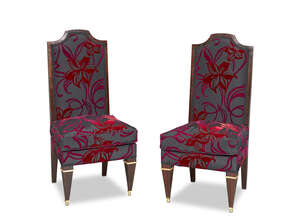 
	
		Jean-Marie Rothschild (French 1902-1998), a pair of Macassar ebony and upholstered low...