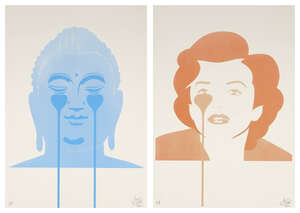 
	
		Pure Evil, 
		British b.1968-
		 
		Buddha and Marilyn, 2015;
		 
		two screenprints in...