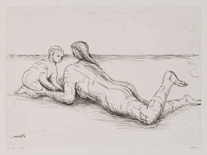 
	
		Henry Moore OM CH FBA,
		British 1898-1986-
		 
		Mother and Child XIX [Cramer 689],...