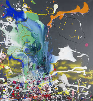 
	
		Andy Stewart, 
		British b.1963-
		 
		Chrysalis, 2008; 
		 
		mixed media on linen,...