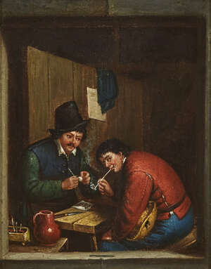 
	
		Manner of David Teniers the Younger, 
		late 18th/early 19th century- 
		Figures...