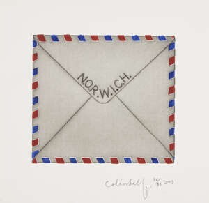 
	
		Colin Self,
		British b.1941-
		 
		Sweetheart Letter, N.O.R.W.I.C.H, 2009; 
		 
		