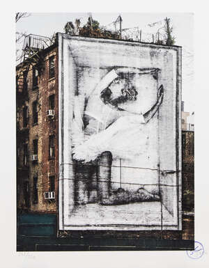 JR,
French b.1983-
 
Ballet, Ballerina in Crate, East Village, New York City, 2015, 2019;
 

