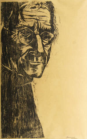 
	
		Ben Shahn, American/Lithuanian 1898-1969- Sean o Casey; woodcut, signed, titled and...