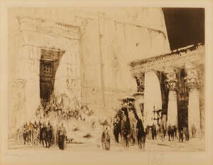 
	
		William Walcot RBA RE, 
		British 1874-1943- 
		 
		Caesar in Egypt, c. 1926; 
		 
		